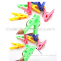 Round plastic clothes peg with hook